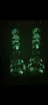 Premium Glow In The Dark Mushrooms Glass Beaker Bong by Billy Mate