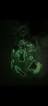 Premium Glow In The Dark Mushrooms Glass Beaker Bong by Billy Mate