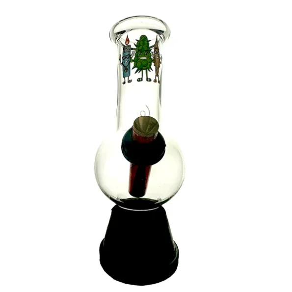 Lighter Bud and Joint Friends Small Glass Bonza Bong 18cm with a playful design and durable glass.